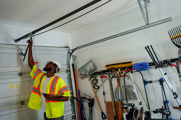 Professional Garage Door technician working in Hillandale, MD